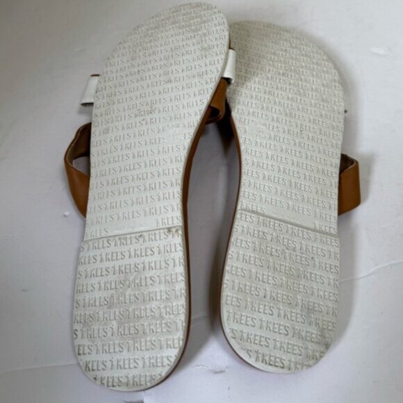 TKEES NEW Kat Strap Leather Sandals Flats Comfort Slides Mules Minimal Neutral 7 - Picture 6 of 13